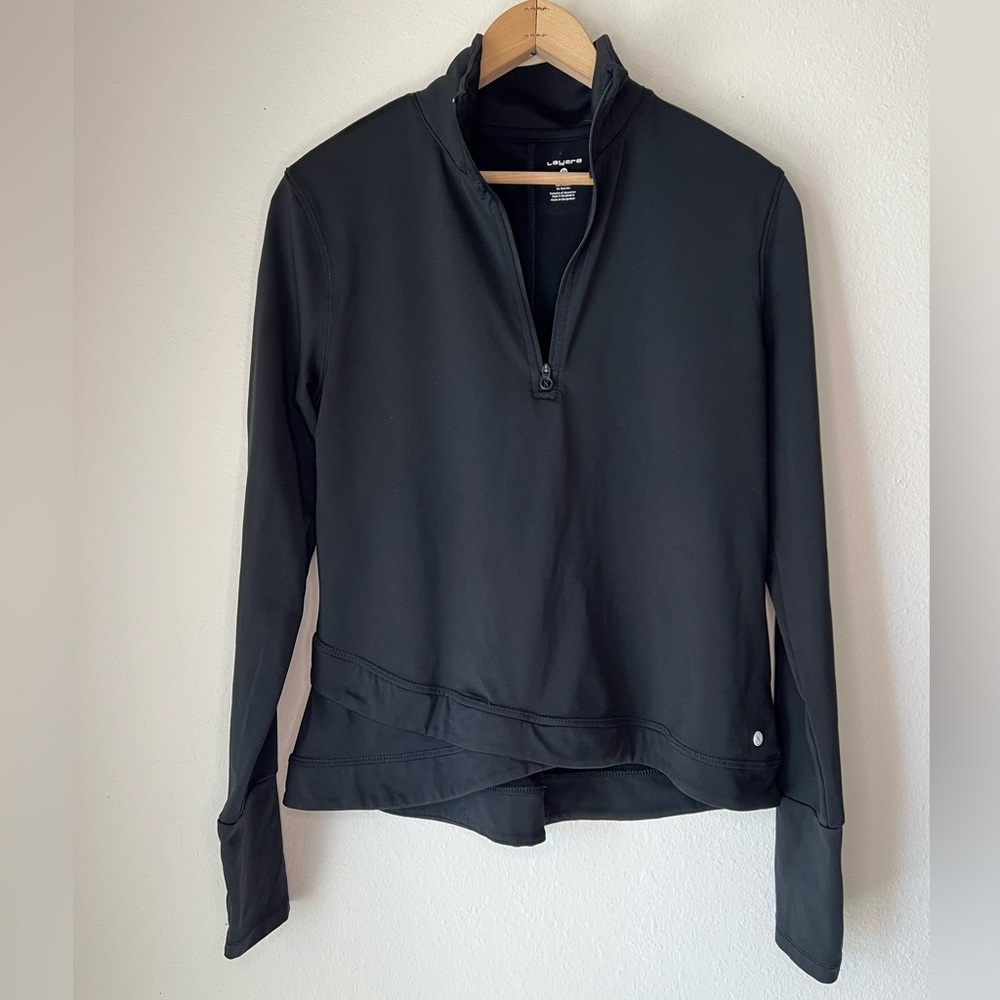 Layer 8 Black Long Sleeve Athletic Top size M - Picture 4 of 4